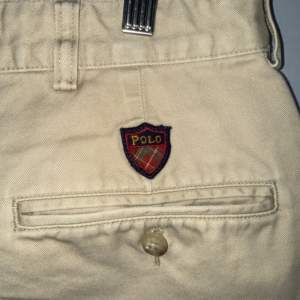 Polo Golf Ralph Lauren Khaki Tan Chino Shorts Men's 35* Fairway Fit VTG *READ